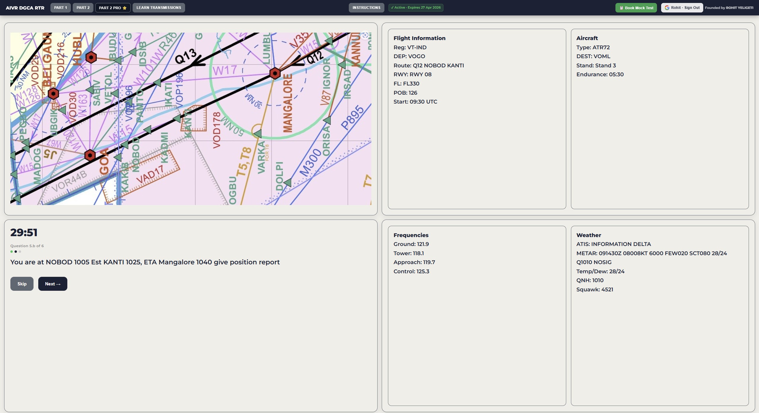AIVR RTR Part 2 Pro Exam Scenarios
